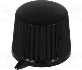 A1613560, Ручка, с указателем, термопласт, dоси: 6мм, d19,9x15,5мм, черный