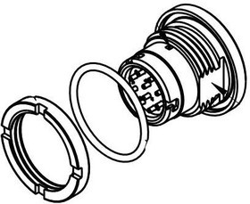 MAJ-60-30, Circular DIN Connectors 10-Conductor Jack fo Jack for .250 Cable