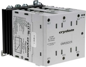 GNR25DCR, 25 A rms Solid State Relay, Instantaneous, Panel Mount, 600 Vrms Maximum Load GNR25DCR, 25 A rms Solid State Relay, Instantaneous, Panel Mount, 600 Vrms Maximum Load