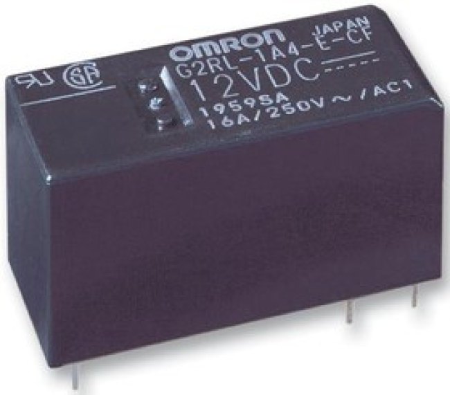 G2RL-1A-CF DC12, Реле питания, SPST-NO, 12 В DC, 12 А, G2RL, Сквозное Отверстие, Без Защелки