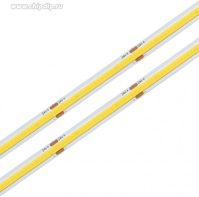 Светодиодная лента COB MAKSILED ML-R480-COB-CW-S 24В, 480д/м, 10Вт/м, IP20, 1000лм/м, 6500K, холодный белый, 1м