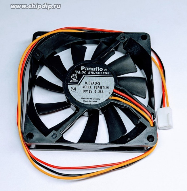Вентилятор Panalfo DJ28AD-S Model: FBA08T12H DC 12v 0.25A 3 pin 80x15