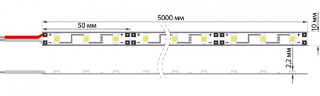 Светодиодная лента LED силикон 5м, 12В, 8 мм, IP65, SMD 2835, 60 LED/m, свет желтый 141-352 Светодиодная лента LED силикон 5м, 12В, 8 мм, IP65, SMD 2835, 60 LED/m, свет желтый 141-352