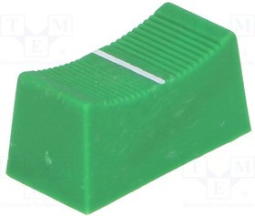 CS1/4A-GRE, Ручка: движок, Цвет: зеленый, 23x11x11мм, Мат-л: пластик