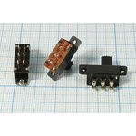 Движковый переключатель на два положения, DPDT, ON-ON, 1730 ПДв 15,0x 7,5h4\ 6C\0,3А 50В\DPDT\2отвM2