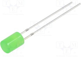 OSG5DA5GE4B-12V, LED; 5mm; green; 500?750mcd; 140°; Front: flat; 15V; No.of term: 2 OSG5DA5GE4B-12V, LED; 5mm; green; 500?750mcd; 140°; Front: flat; 15V; No.of term: 2