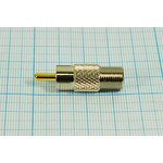 Разъем RCA вилка - разъем F розетка, металл