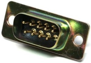 DEM9PE, Circular MIL Spec Connector DSUB 9 M PCB STR G ZINC