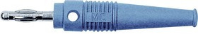 64.9199-23, Blue Male Banana Plug, 4 mm Connector, Solder Termination, 32A, 30 V, 60V dc, Nickel Plating