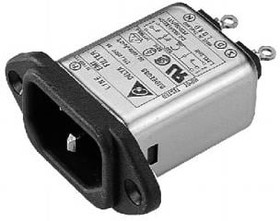 20GEEG3E-R, AC Power Entry Modules IEC Connector Filter, 115/250VAC, 20A, Screw, N/A-Lug, Bleeder Resistor