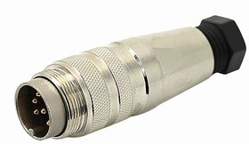 C091 31H107 100 2, Circular DIN Connectors Male 7 Pin Cable straight