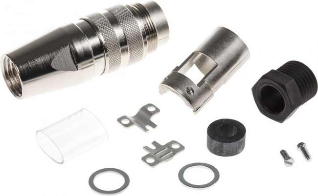 C091 31H107 100 2, Circular DIN Connectors Male 7 Pin Cable straight