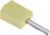 215-511, Yellow Male Banana Plug, 4 mm Connector, Cage Clamp Termination, 20A, 42V, Nickel Plating