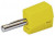 215-511, Yellow Male Banana Plug, 4 mm Connector, Cage Clamp Termination, 20A, 42V, Nickel Plating