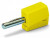 215-511, Yellow Male Banana Plug, 4 mm Connector, Cage Clamp Termination, 20A, 42V, Nickel Plating
