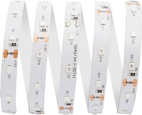 00-34 Светодиодная лента 12В, 4,8Вт/м, smd3528, 60д/м, IP20, подложка 8мм, 5м, зел.