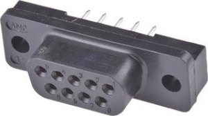 5207826-4, Amplimite HD-20 9 Way Through Hole D-sub Connector Socket, 2.74mm Pitch, with 3.05 mounting hole 5207826-4, Amplimite HD-20 9 Way Through Hole D-sub Connector Socket, 2.74mm Pitch, with 3.05 mounting hole