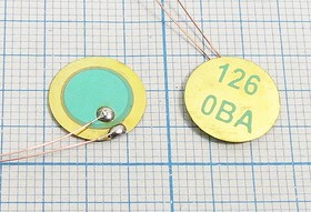Пьезоблок 12x0.15мм с защитой от окисления, 6кГц, два эмалированных вывода 140мм; защита пб 12x0,15\
