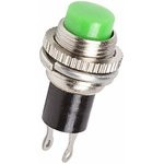 36-3333, Выключатель-кнопка металл 220V 2А (2с) OFF-(ON) ø10.2 зеленая Mini (RWD-213) 36-3333, Выключатель-кнопка металл 220V 2А (2с) OFF-(ON) ø10.2 зеленая Mini (RWD-213)