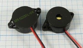 Излучатель звука пьезоэлектрический со встроенным генератором (4~8)В, 22x11мм, згп 22x11m32\ 4~ 8\\4