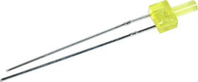 L-13YD, LED; 2мм; желтый; 3?8мкд; 70°; Поверхность: плоская; 2,1?2,5В; THT