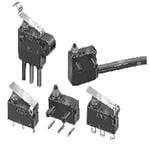 D2HW-BR201H, Микропереключатель SNAP ACTION, без рычага, SPDT, 0,1A/125ВAC