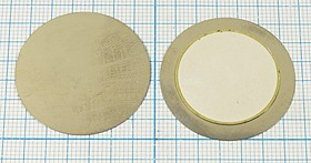 Пьезоэлектрическая диафрагма на нержавеющей основе 32x0.4мм, частота 3кГц; пб 32x0,40\\D\ 3,2\2C\FT-