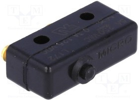 11SM244-T, Микропереключатель SNAP ACTION; без рычага; SPDT; 5A/250ВAC