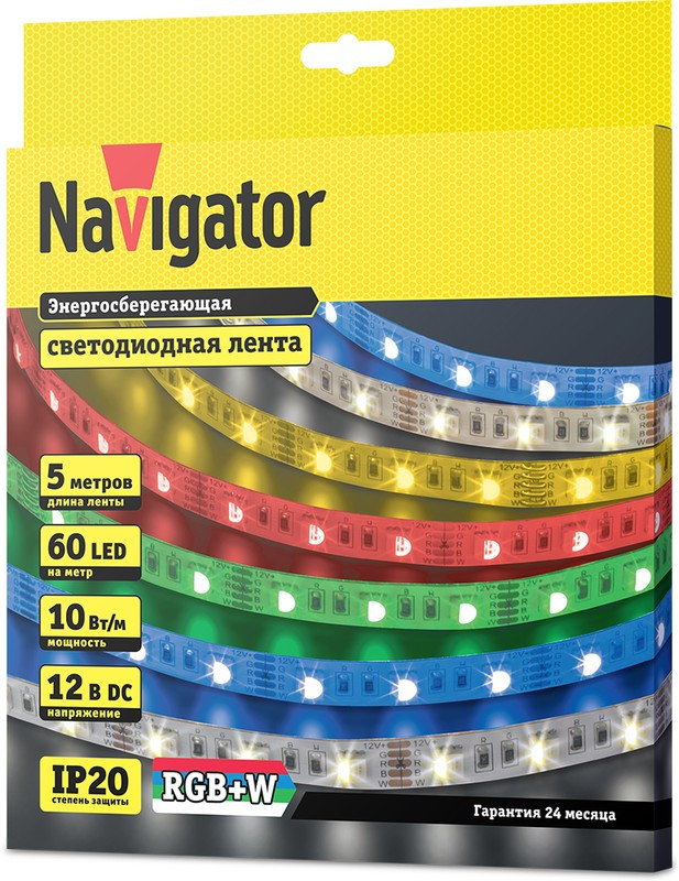 СД Лента Navigator 14 467 NLS-5050RGBW60- 10-IP20-12V СД Лента Navigator 14 467 NLS-5050RGBW60- 10-IP20-12V