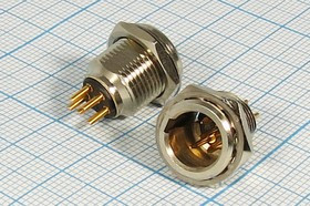 Штекер микрофонный miniXLR\5P\пан\ B8,5\MC805-5P; №2834 штек мик miniXLR\5P\пан\ B8,5\\MC805-5P