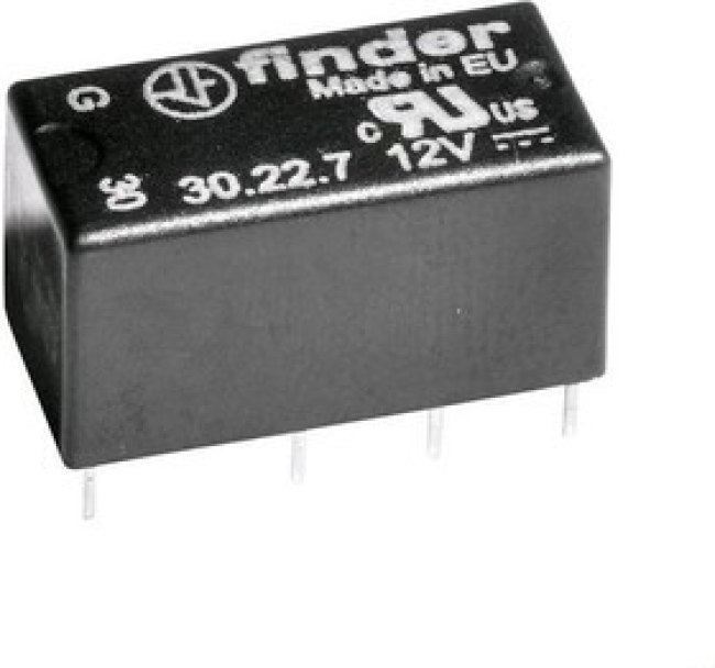 Relay, 2 Form C (NO/NC), 24 V (DC), 2.88 kΩ, 3 A, 250 V (AC), monostable, 30.22.7.024.0000 Relay, 2 Form C (NO/NC), 24 V (DC), 2.88 kΩ, 3 A, 250 V (AC), monostable, 30.22.7.024.0000