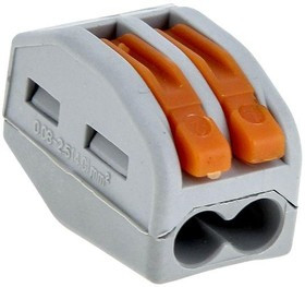 Клемма строительно-монтажная СМК 222-412 2-проводная 0.08-2.5кв.мм с рычагом (уп.100шт) PROxima EKF plc-smk-412