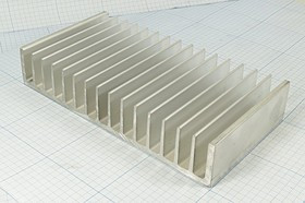 Охладитель (радиатор охлаждения) 100x187x 35, тип F54, аллюминий, KRA5352/100, серый