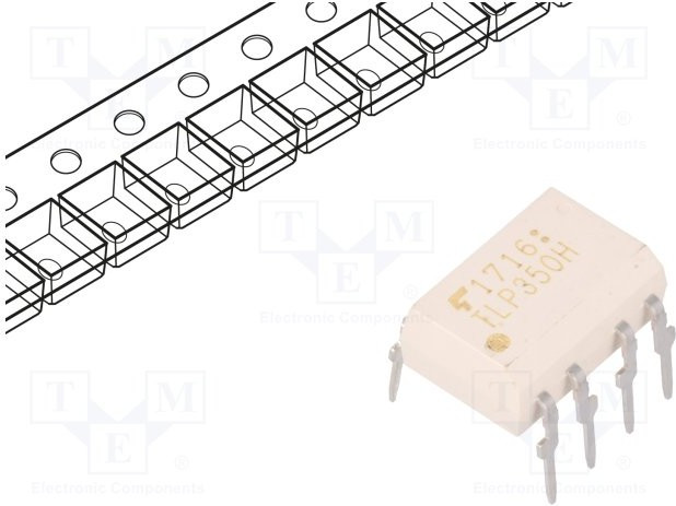 TLP350H(F), Logic Output Optocouplers Photo-IC 35V VCC 3750 Vrms 5mA 30V