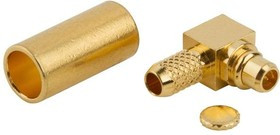 908-43500, RF Connectors / Coaxial Connectors R/A CRIMP PLUG RG-316DS GOLD
