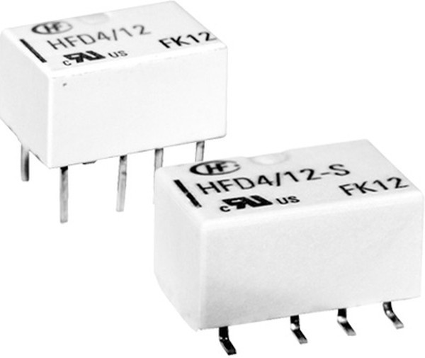 HFD4/12SR (IM06GR), Реле 2 переключ.12VDC, 2А/250VAC DPDT SMD
