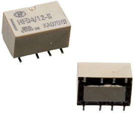 HFD4/12SR (IM06GR), Реле 2 переключ.12VDC, 2А/250VAC DPDT SMD