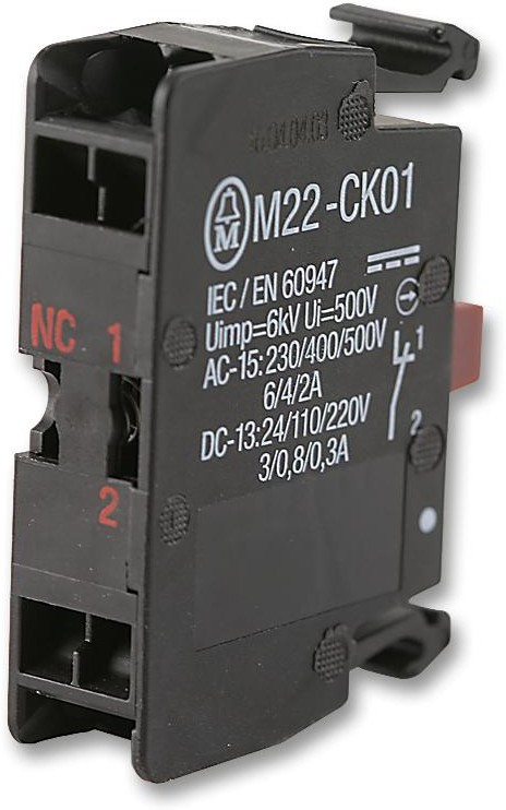 M22-CK10, контактный элемент, пружинные Зажимы, крепление спереди, 1 замыкающий контакт