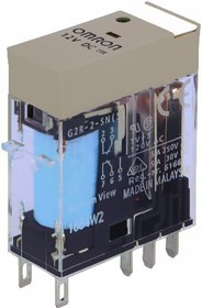 G2R-2-SN-12DC, Реле: электромагнитное, DPDT, Uобмотки: 12ВDC, 5A/250ВAC, 5A/30ВDC