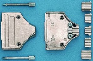 MHDM35-37-K, MHDM35 Series Zinc Angled D Sub Backshell, 37 Way, Strain Relief MHDM35-37-K, MHDM35 Series Zinc Angled D Sub Backshell, 37 Way, Strain Relief