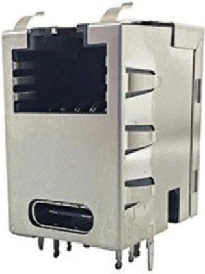RJE4E1881401, Modular Connectors / Ethernet Connectors Cat5e Over USB C With Shield with LED RJE4E1881401, Modular Connectors / Ethernet Connectors Cat5e Over USB C With Shield with LED