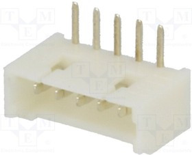 NX1250-05SMR, Гнездо; провод-плата; "папа"; 1,25мм; PIN: 5; THT; 125В; 1А; луженые