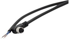 RND 205-01166, Circular Connector, M8, Plug, Right Angle, Poles - 6, Solder, Cable Mount