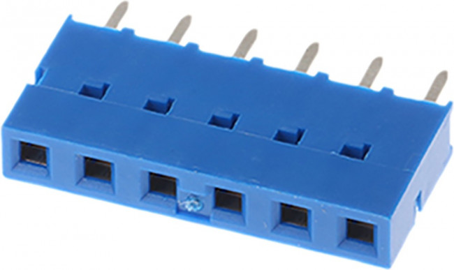 76341-306LF, Conn Socket Strip RCP 6 POS 2.54mm Solder ST Top Entry Thru-Hole Tube