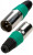 1-503 GR, разъем XLR 3 контакта штекер металл цанга на кабель зеленый