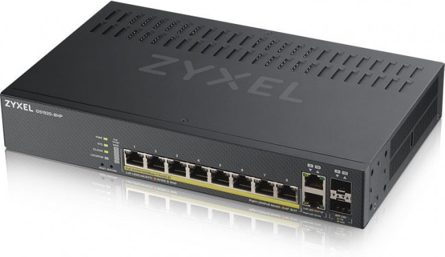 ZYXEL GS1920-8HPV2-EU0101F Гибридный Smart PoE+ коммутатор NebulaFlex GS1920-8HPv2, 8xGE PoE+, 2xCombo (SFP/RJ-45), бесшумный, бюджет PoE 13 ZYXEL GS1920-8HPV2-EU0101F Гибридный Smart PoE+ коммутатор NebulaFlex GS1920-8HPv2, 8xGE PoE+, 2xCombo (SFP/RJ-45), бесшумный, бюджет PoE 13