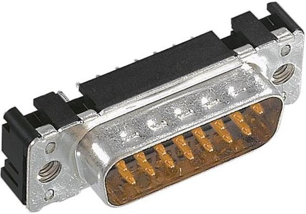 09651217701, Harting 9 Way Through Hole D-sub Connector Plug, 2.74mm Pitch, with M3 Threaded Inserts 09651217701, Harting 9 Way Through Hole D-sub Connector Plug, 2.74mm Pitch, with M3 Threaded Inserts