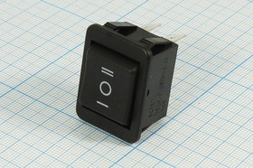 Переключатель клавишный 2-х полюсный, 6T, 250В/16А, (ON)-OFF-(ON), черный, RS223-4C/C6; №1313 B Пкл\\15\2x(ON)-OFF-(ON) \\чер\чер\\6T\RS223-