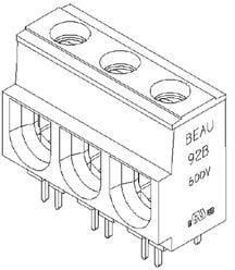 39920-0302, Fixed Terminal Blocks 15MM 2 ASY VERT 115AMP