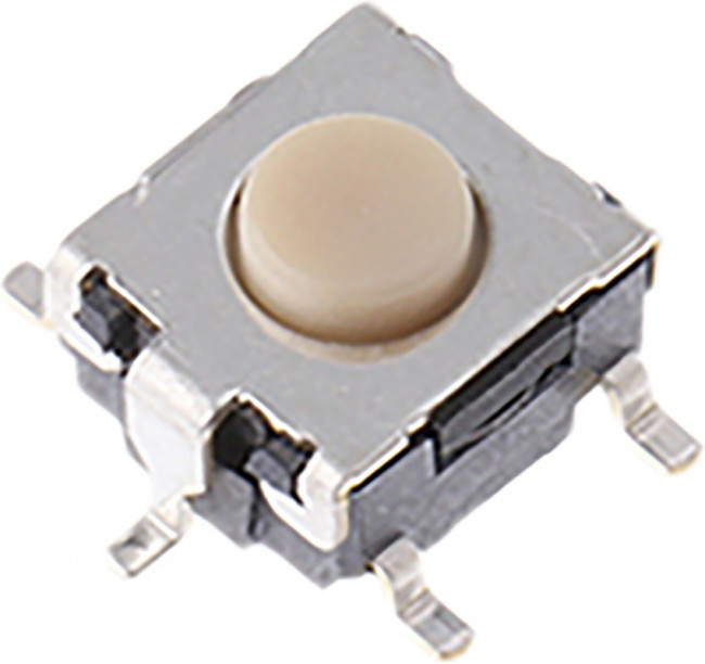 B3S-1100, Тактильная кнопка, Серия B3S, Top Actuated, SMD (Поверхностный Монтаж), Round Button, 160 гс